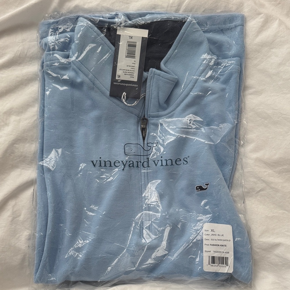 Vineyard Vines Sky Blue Half-Zip Sweater
